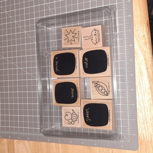 Sweet Pea Cutie Pie Rare rubber stampin up  set from 2006 - Picture 1 of 2